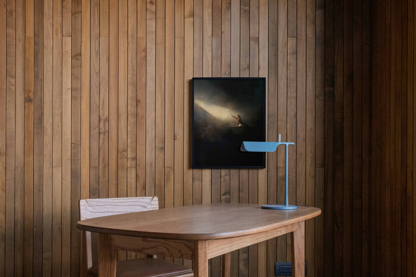 Rustic Wood Panel Galaxy Night Wall Art Frame