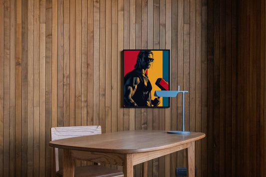 Black Panther Pop Art Color Block Portrait Art Print | Superhero Wall Poster