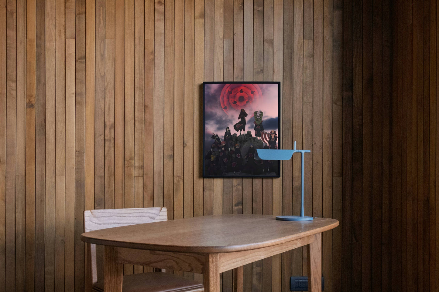 Akatsuki Group Naruto Red Moon Poster Frame