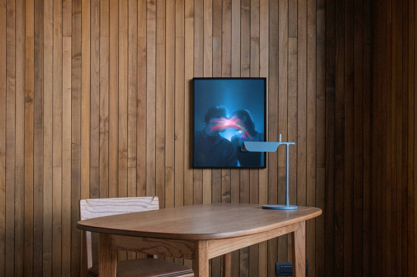Blue Space Nebula Galaxy Art Poster Frame