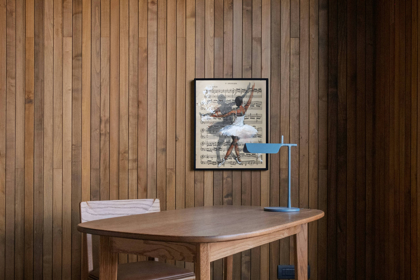 Graceful Ballet Dancer Silhouette Art Frame