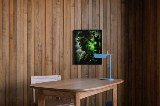 Hulk Green Energy Portrait Poster | Marvel Superhero Wall Art Print