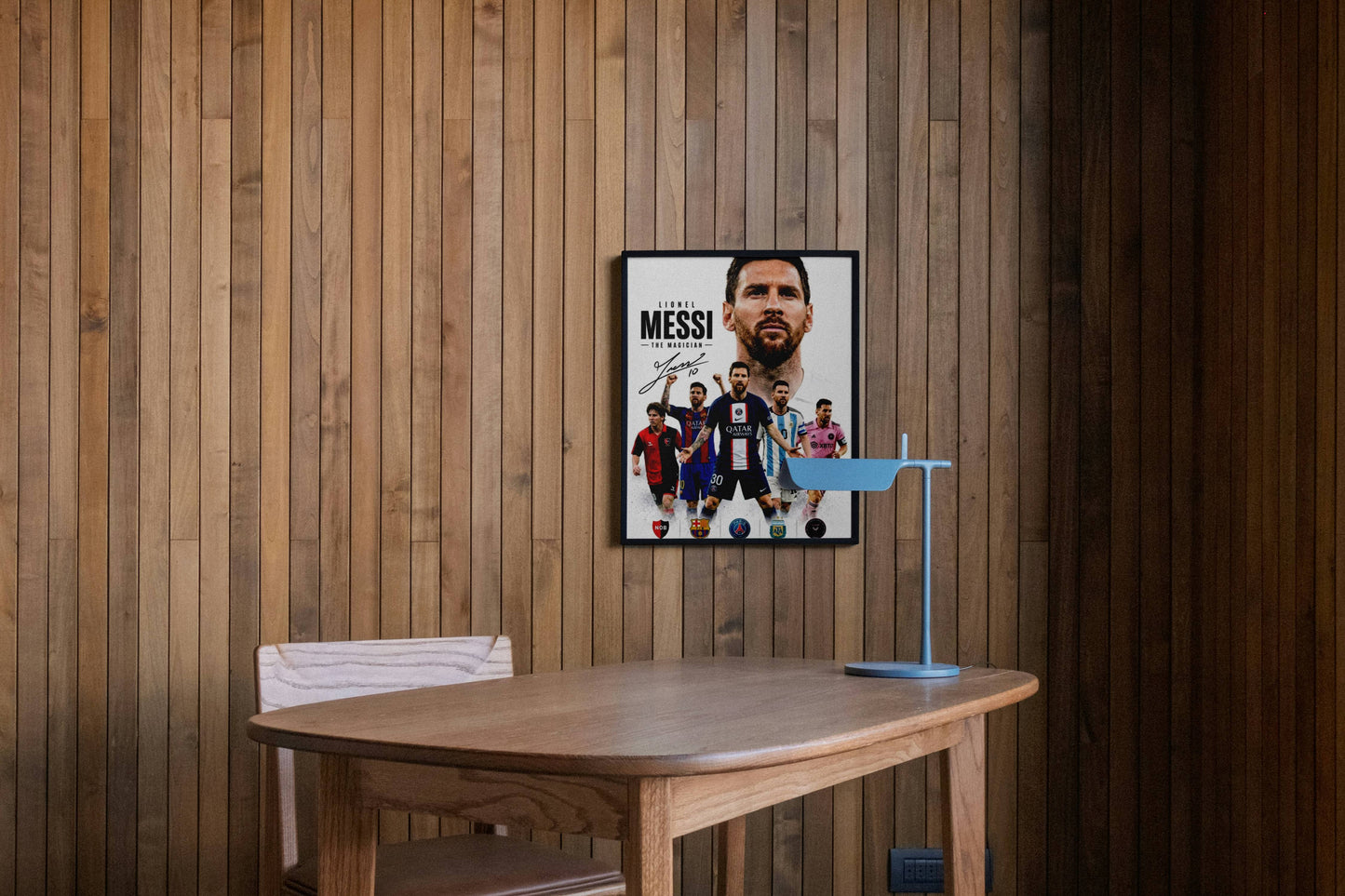 Messi Argentina Team Collage Art Print | Football Fan Wall Poster