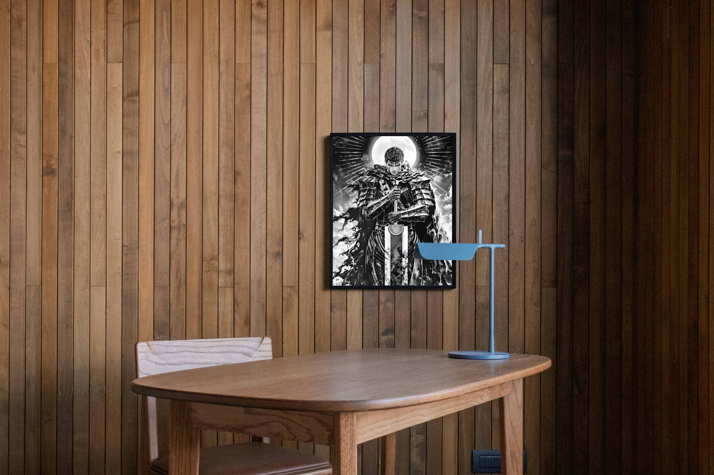 Dark Knight Moon Warrior Art Poster Frame