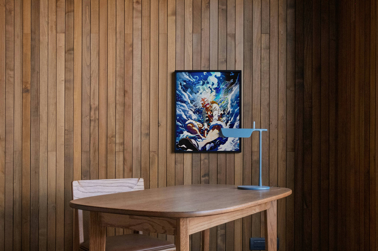 One Piece Luffy Gear 5 Action Art Poster Frame