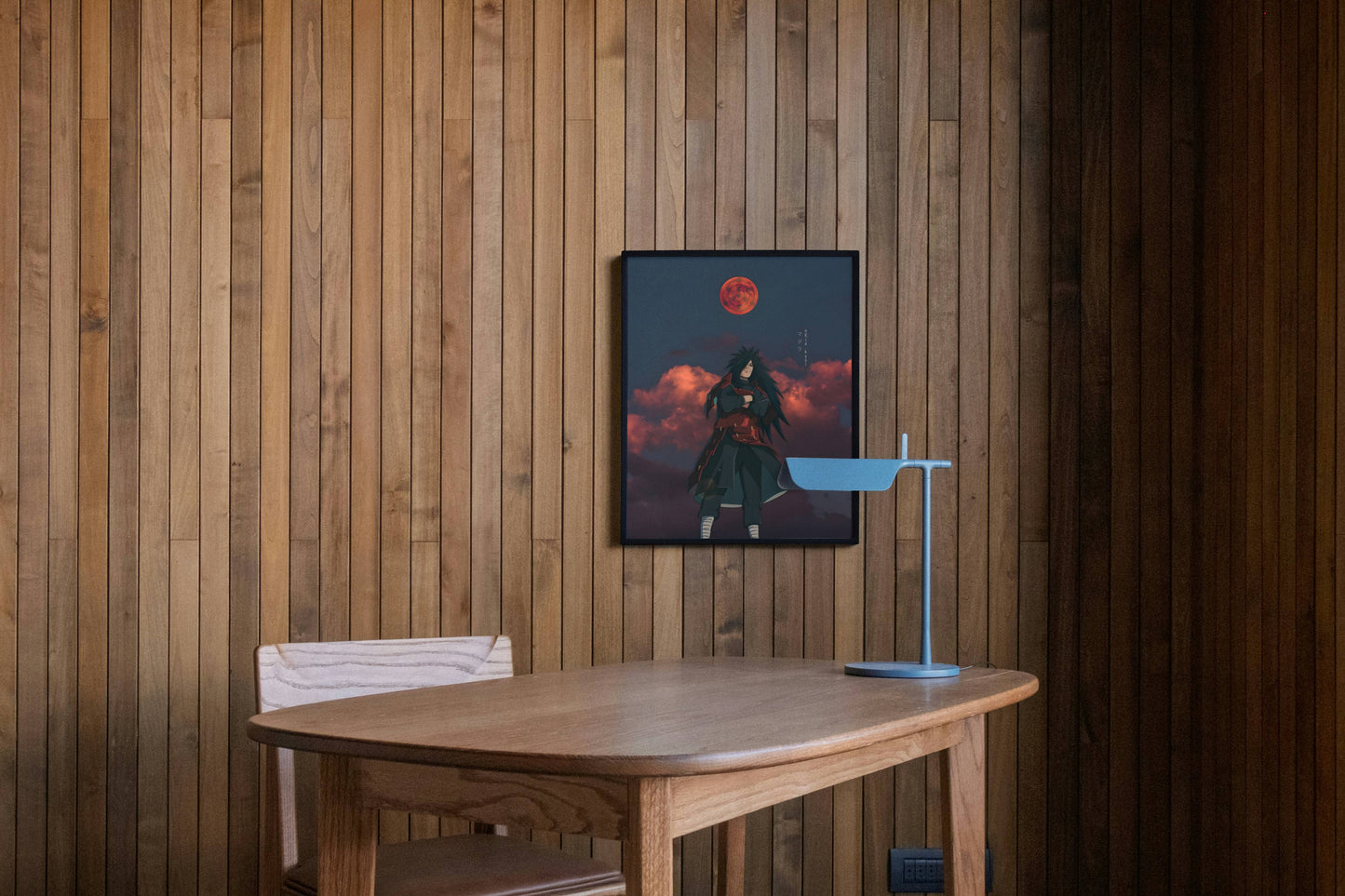 Madara Uchiha Red Moon Naruto Art Poster Frame