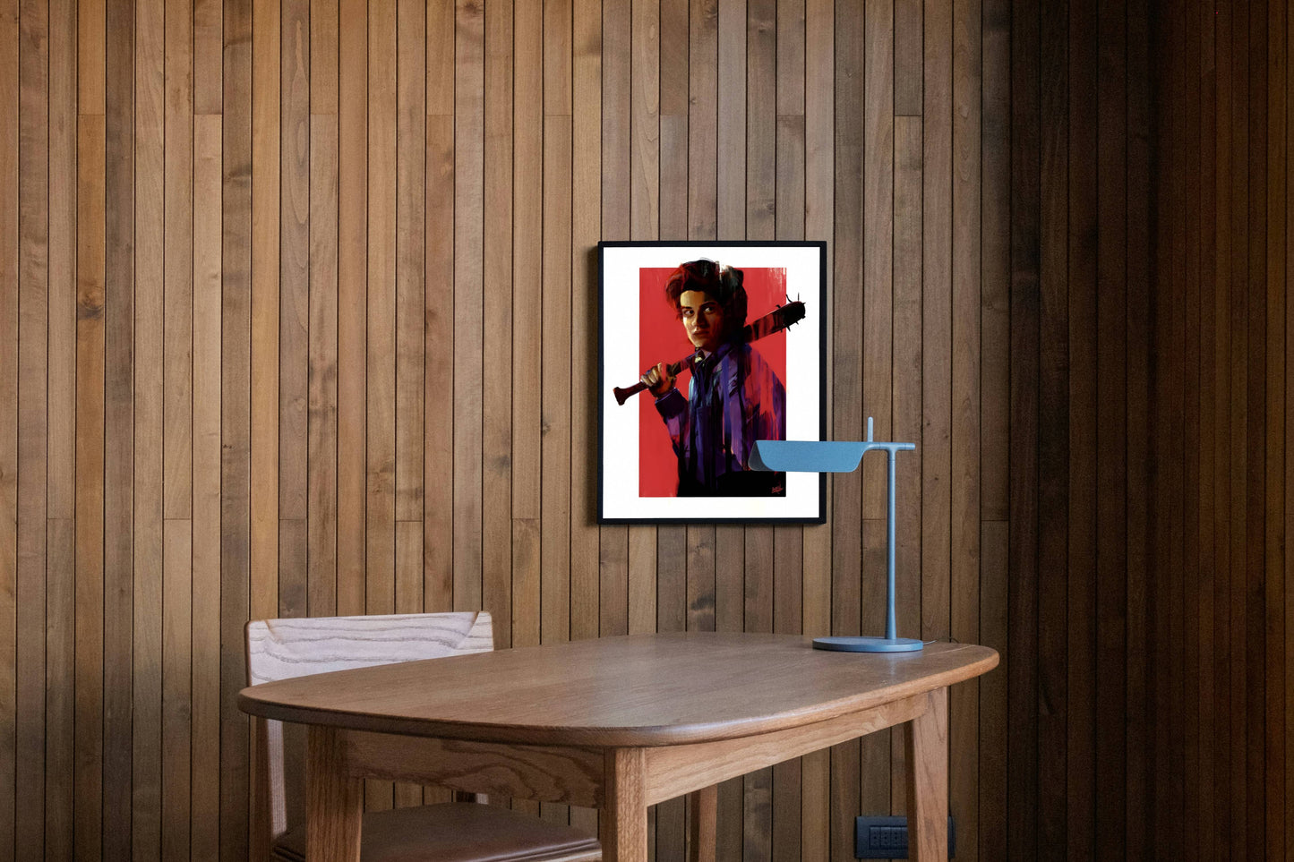 Bold Red Black Fashion Figure Dramatic Poster Frame