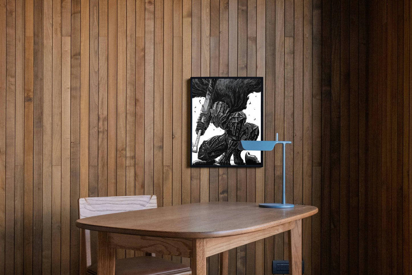 Berserk Guts Dark Fantasy Manga Art Poster Frame