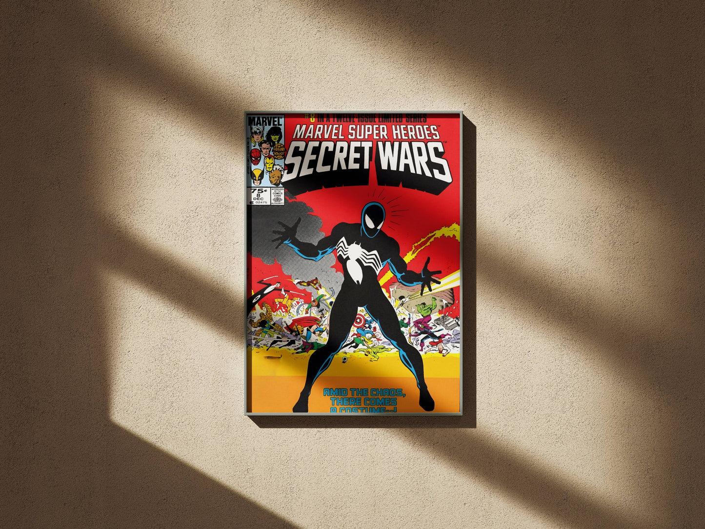 Marvel Secret Wars Classic Superhero Comic Poster Art Frame