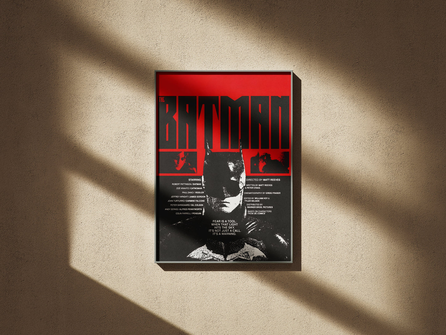The Batman Red Black Graphic Poster Art Frame