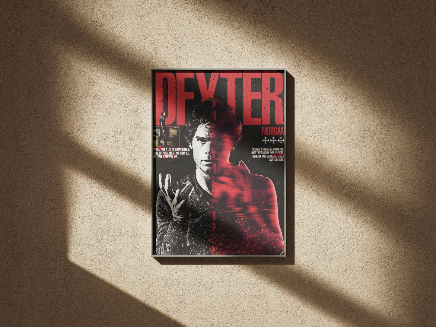 Dexter Showtime Thriller TV Series Dramatic Poster Art Frame