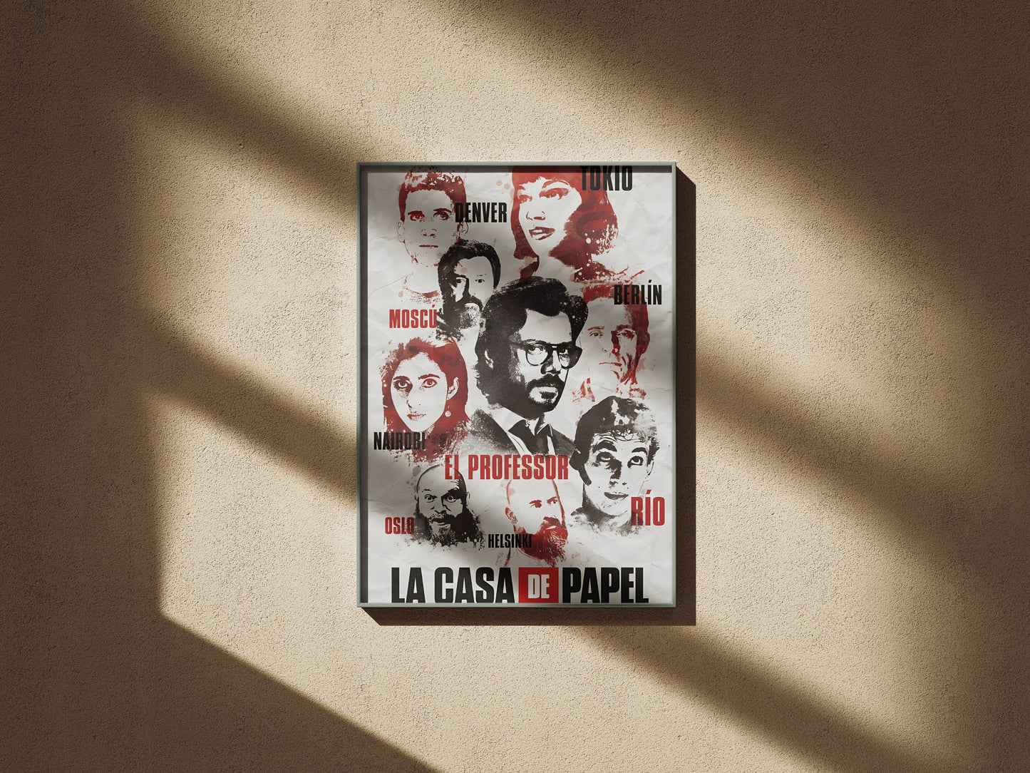 Money Heist La Casa De Papel Red Suit Iconic Poster Frame
