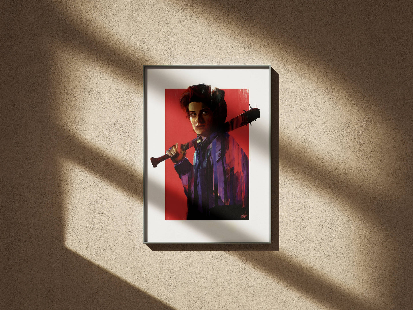 Bold Red Black Fashion Figure Dramatic Poster Frame