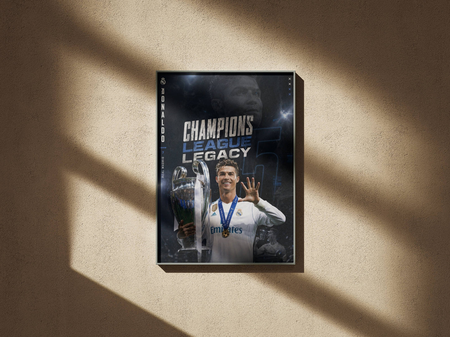 Ronaldo Champions League Legacy Trophy Art Print | Football Wall Poster