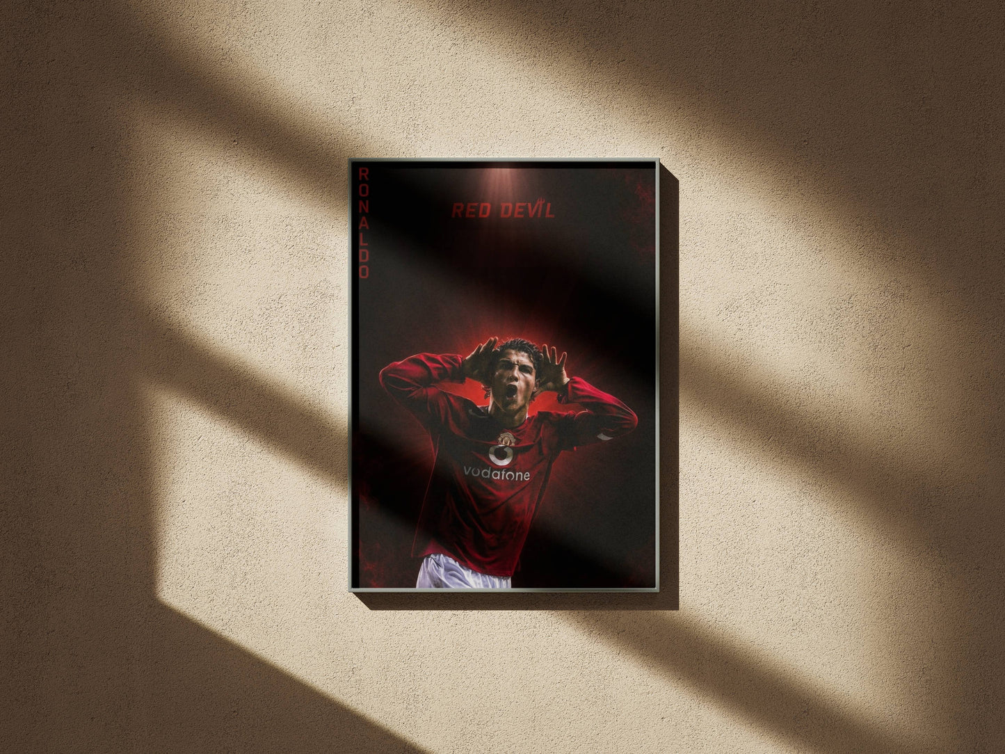 Ronaldo Manchester United Red Devil Art Print | Football Wall Poster