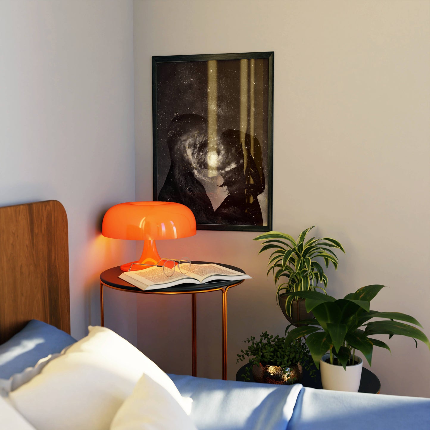 Moody Dark Bear Portrait Dramatic Room Art Frame