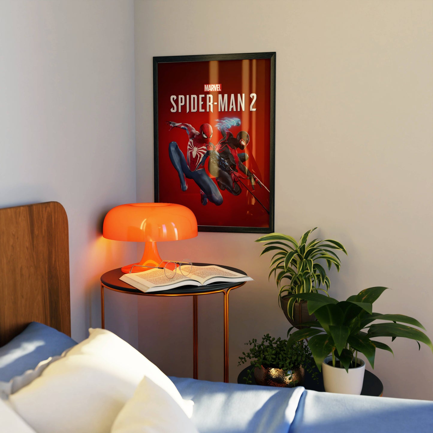 Marvel Spider-Man 2 Red Action Poster Frame