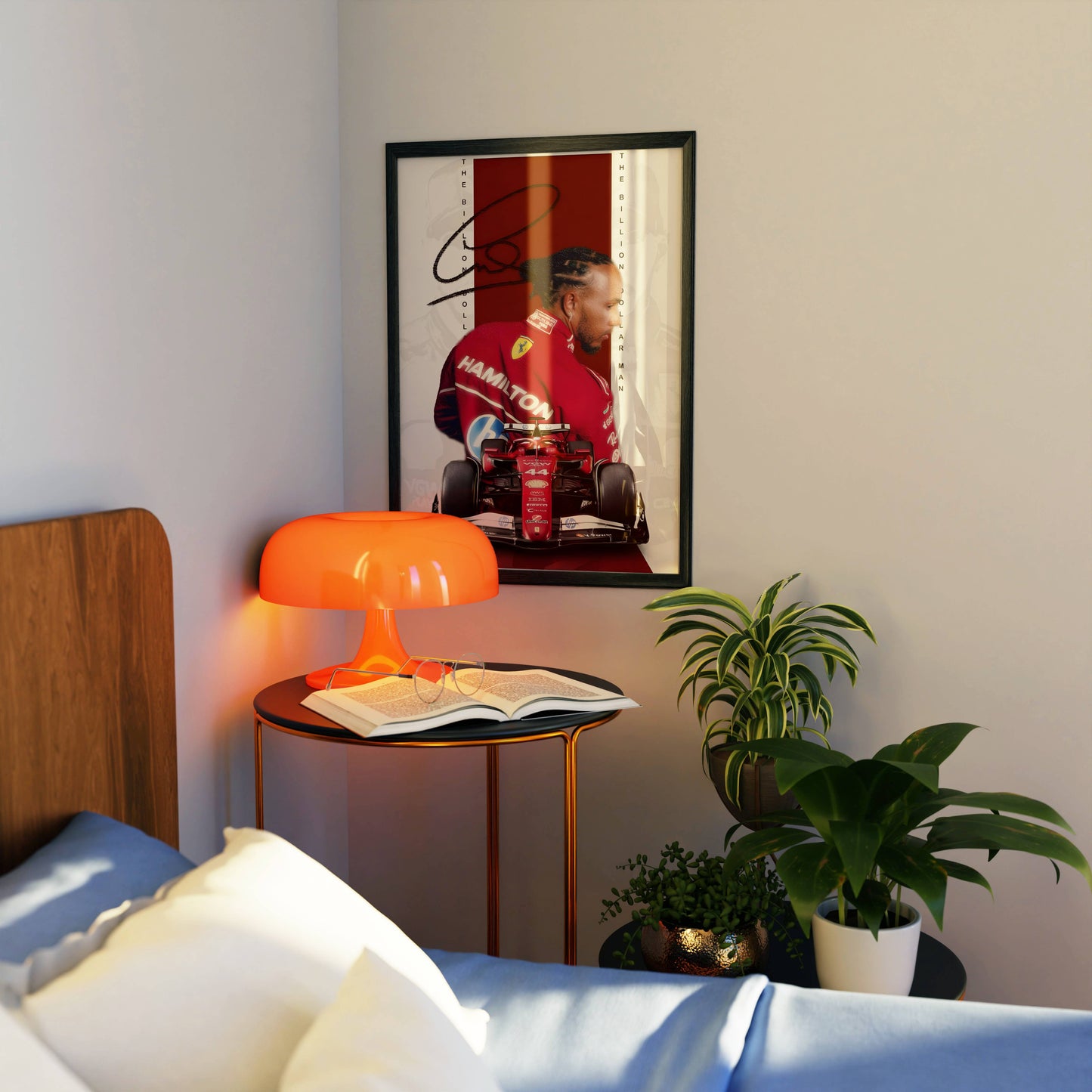 Lewis Hamilton Ferrari Poster Frame