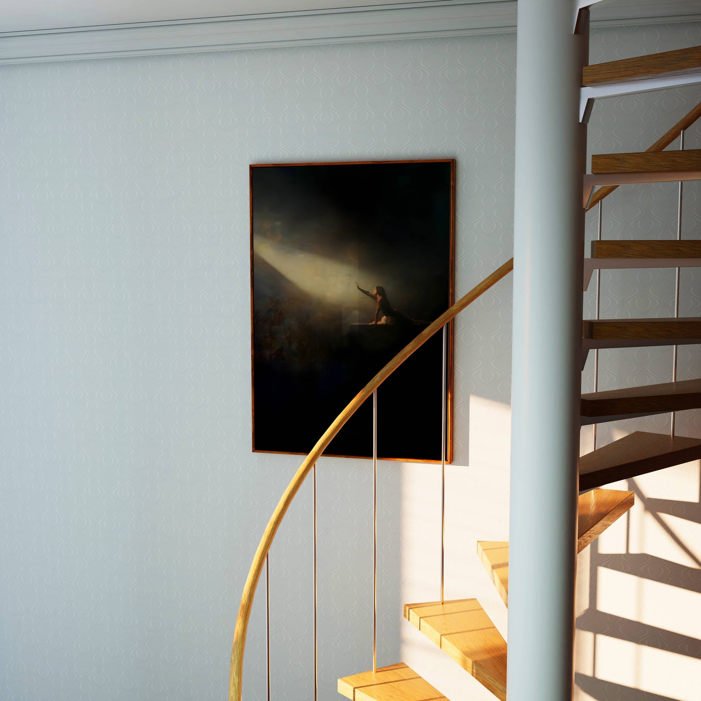 Rustic Wood Panel Galaxy Night Wall Art Frame