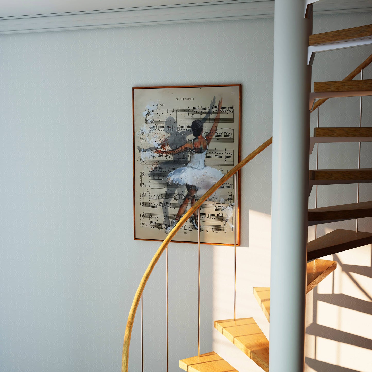 Graceful Ballet Dancer Silhouette Art Frame