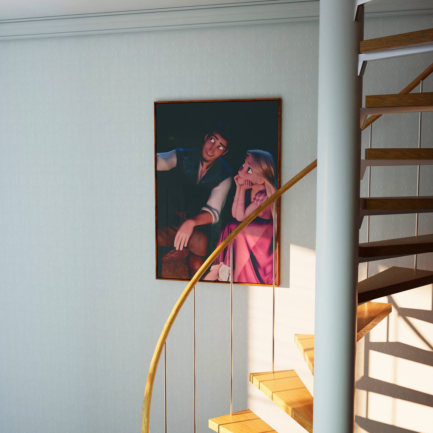 Rapunzel & Flynn Rider Disney Tangled Couple Art Photo Frame