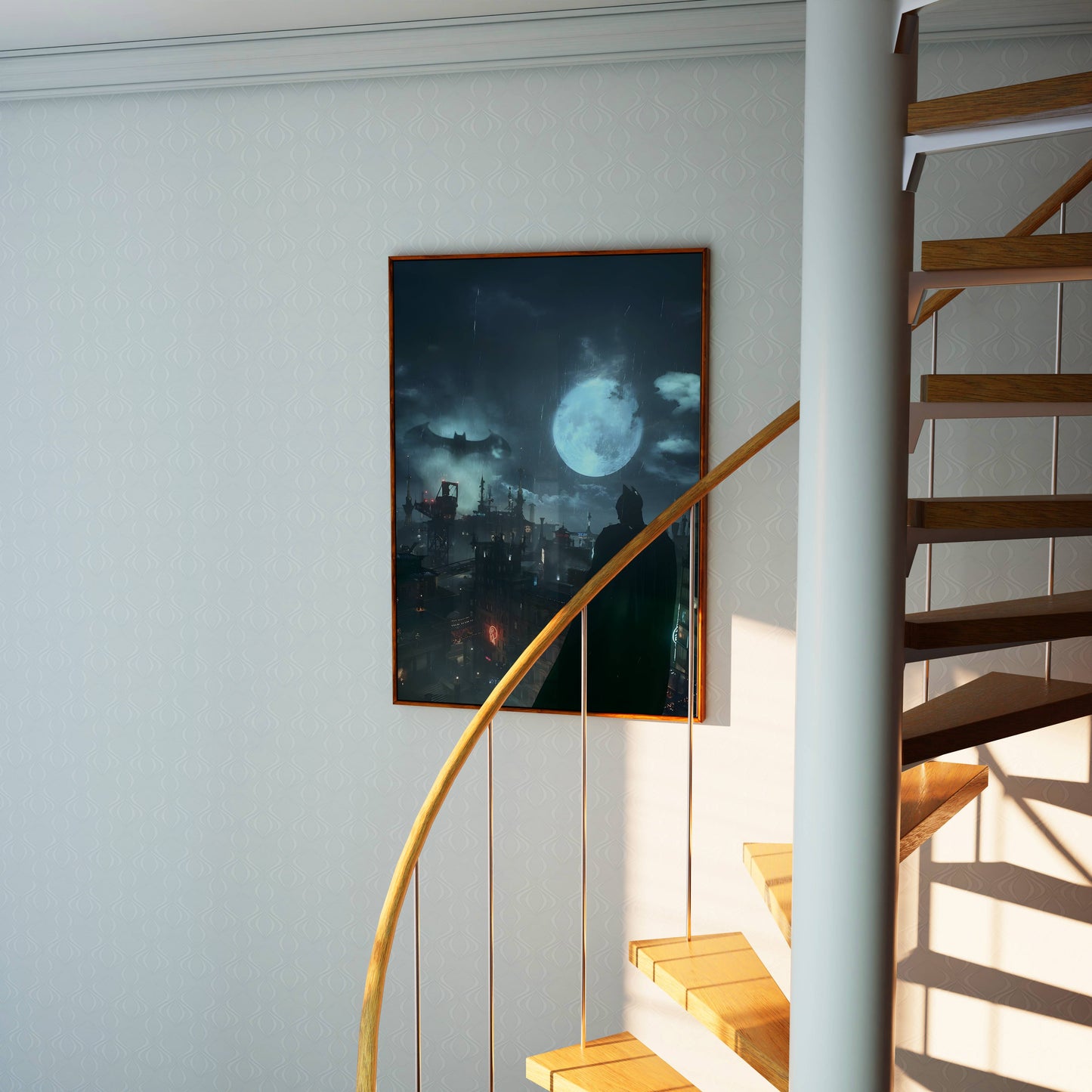Batman Gotham City Night Art Poster Frame