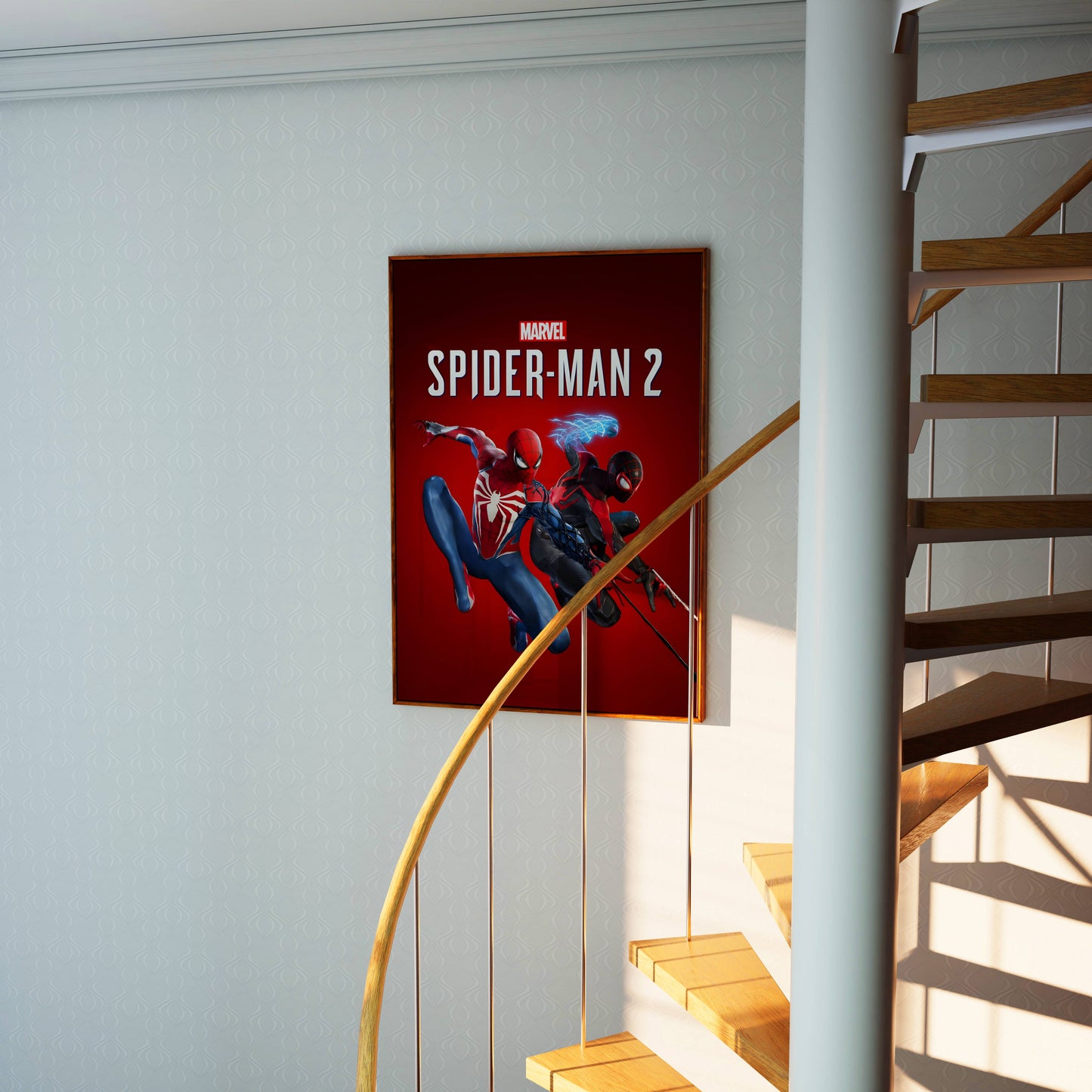 Marvel Spider-Man 2 Red Action Poster Frame