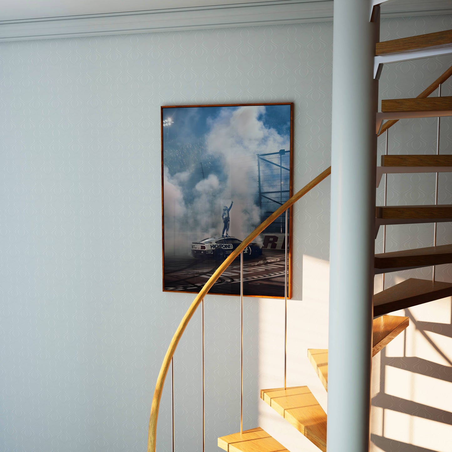 NASCAR Victory Burnout Poster Frame