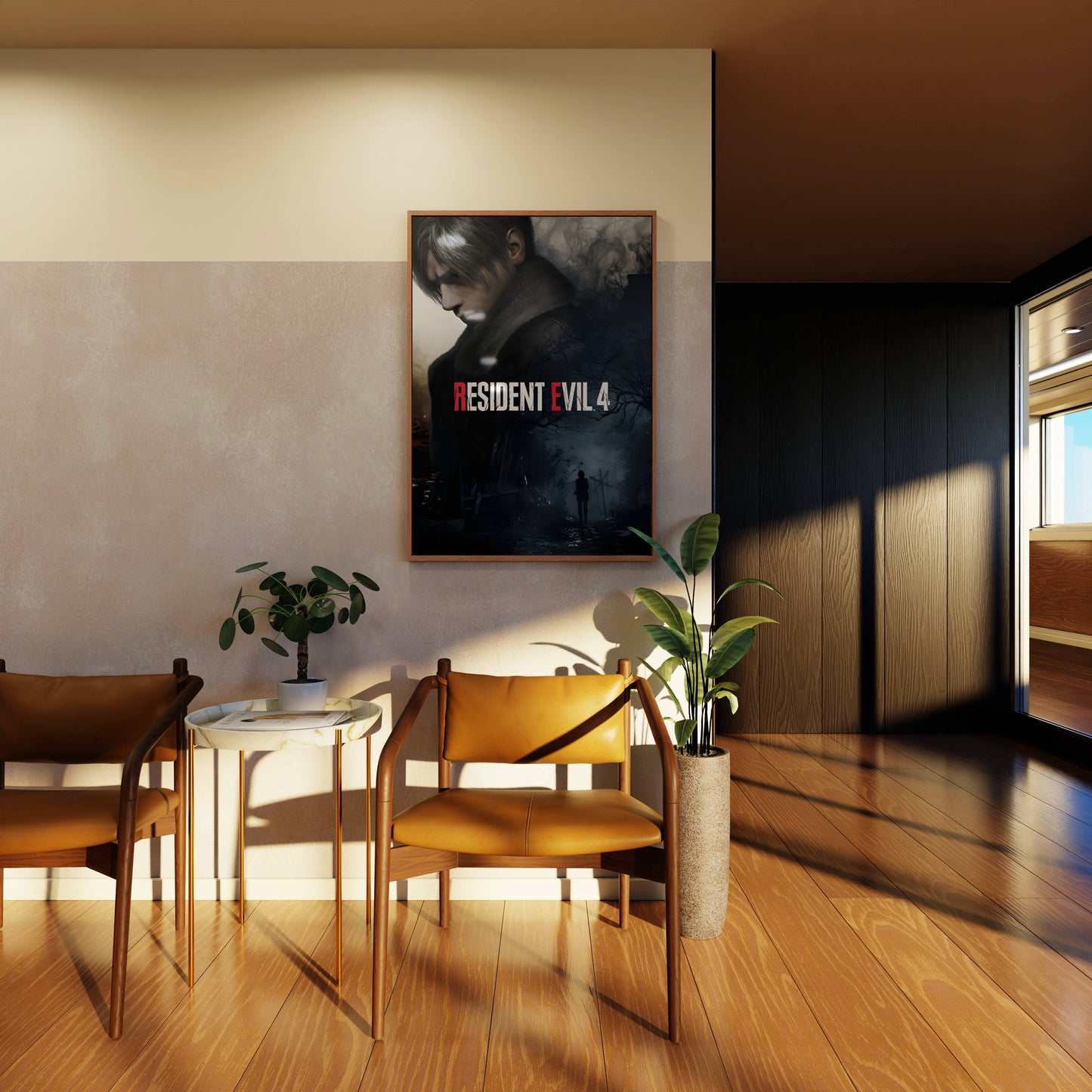 Resident Evil 4 Horror Game Poster Frame