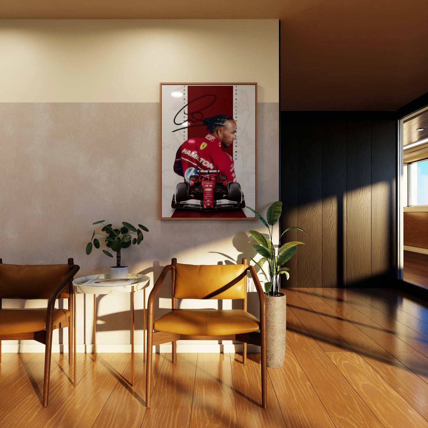 Lewis Hamilton Ferrari Poster Frame