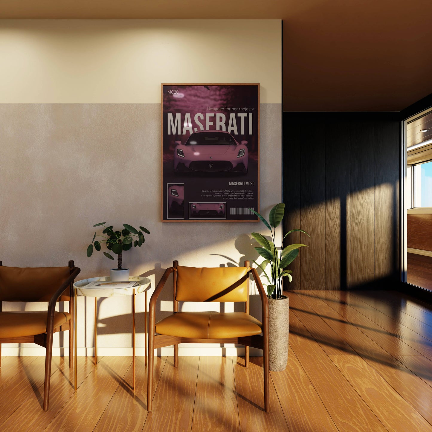 Maserati Car Poster Frame