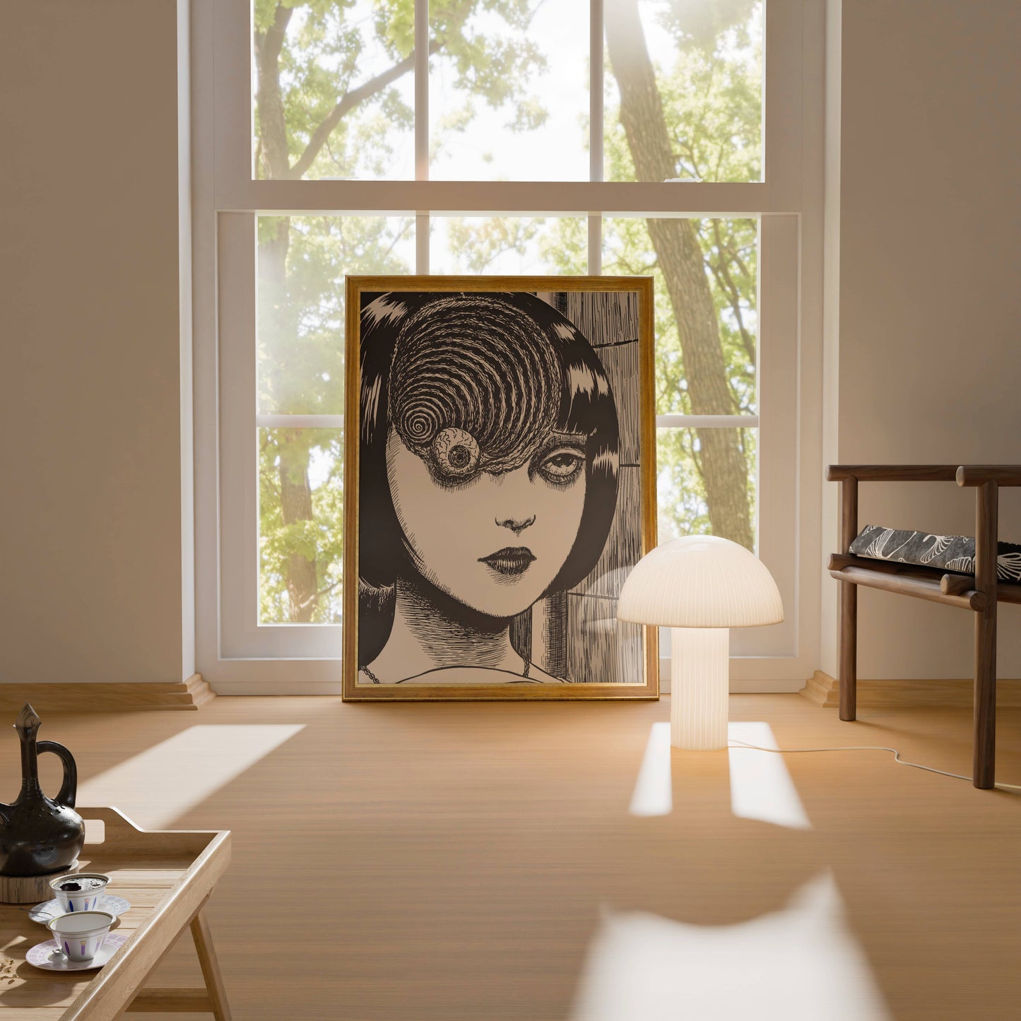 Junji Ito Uzumaki Horror Manga Art Poster Frame
