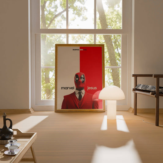 Deadpool "Marvel Jesus" Suit Poster | Superhero Wall Art Print