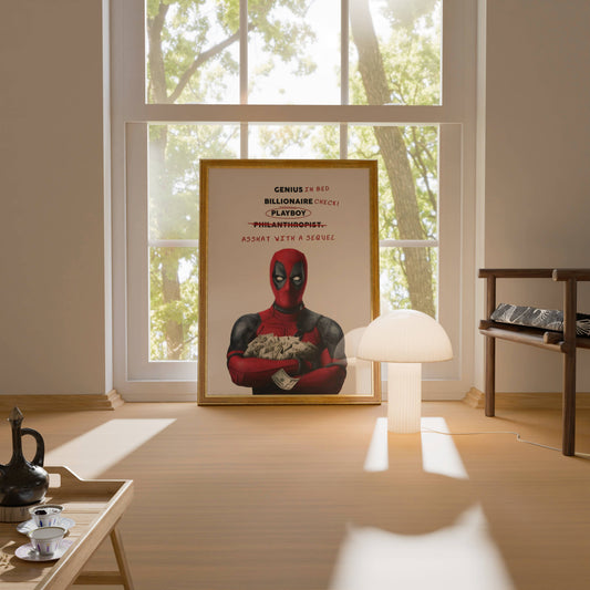 Deadpool Parody Quote Poster | Funny Superhero Wall Art Print