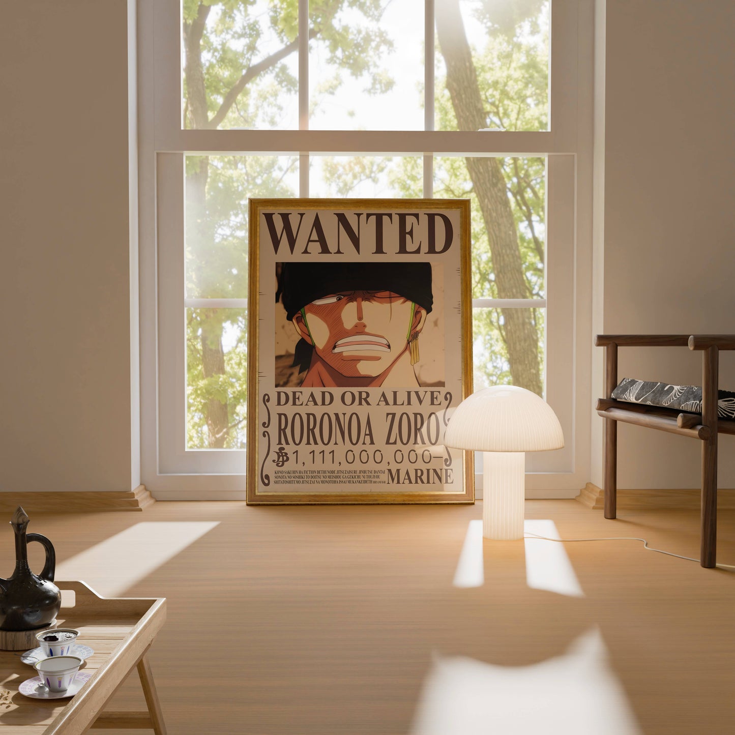 One Piece Zoro Wanted Poster Anime Frame