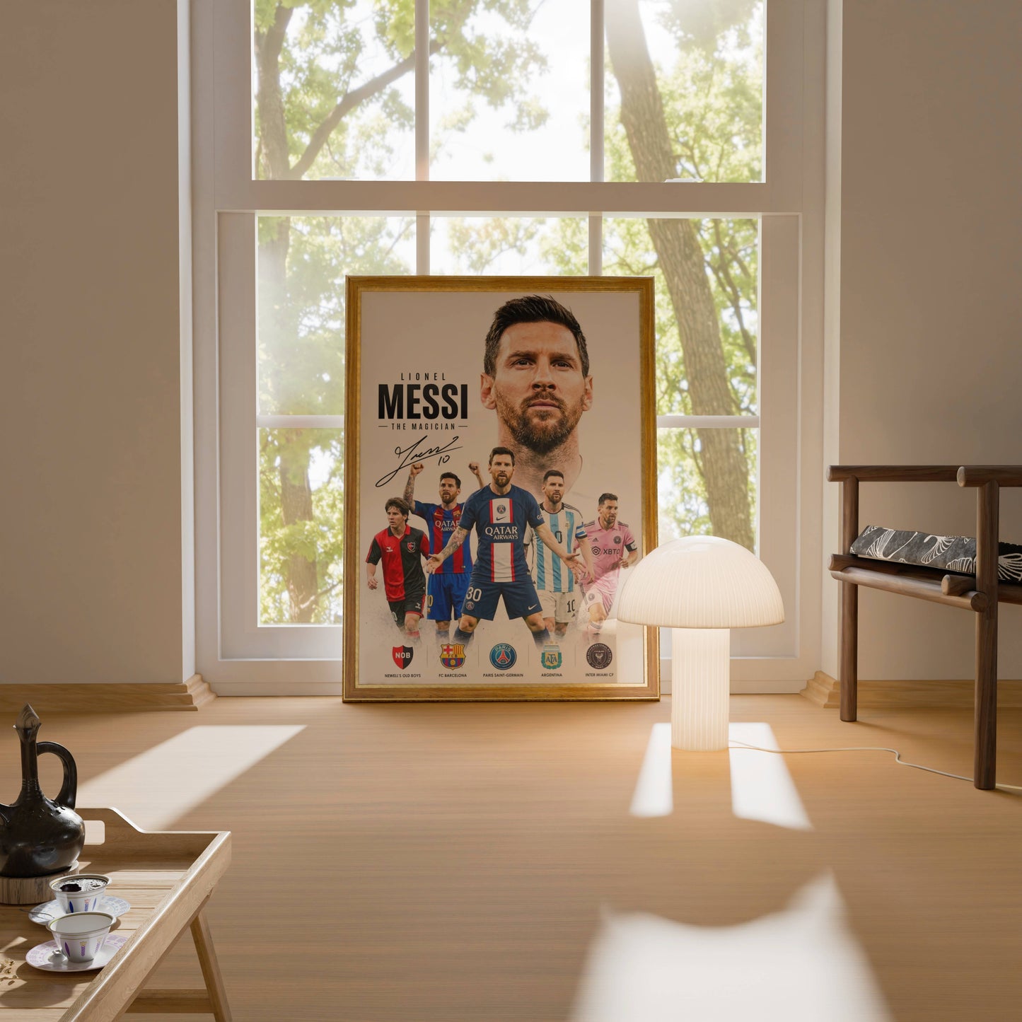 Messi Argentina Team Collage Art Print | Football Fan Wall Poster