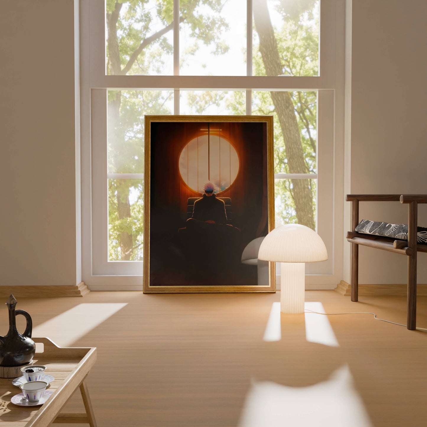 Gojo from JJK Silhouette Poster Frame