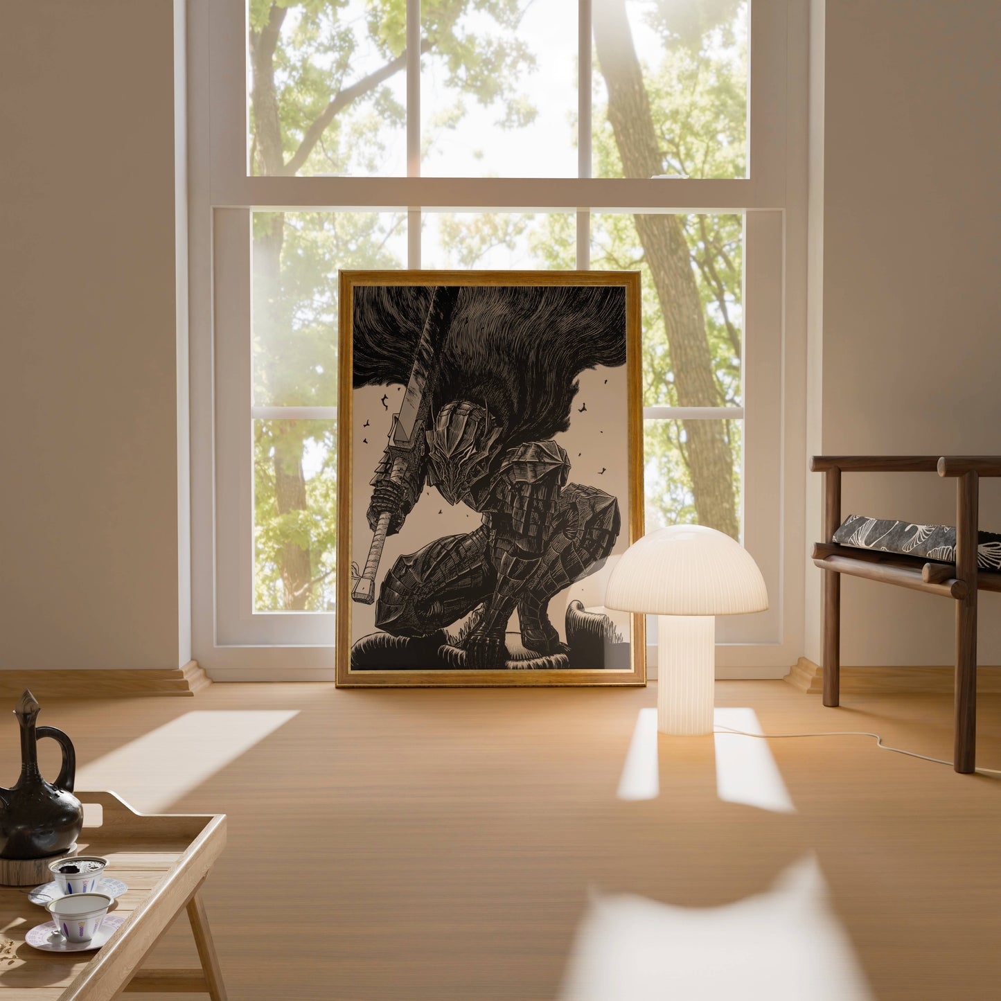 Berserk Guts Dark Fantasy Manga Art Poster Frame