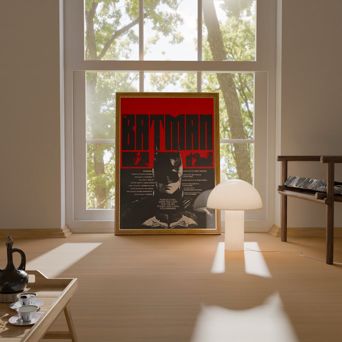 The Batman Red Black Graphic Poster Art Frame