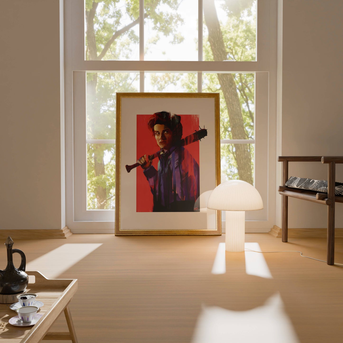 Bold Red Black Fashion Figure Dramatic Poster Frame