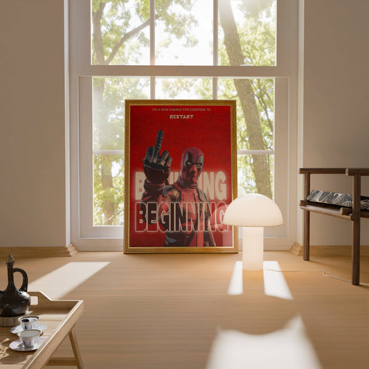 Deadpool "Restart" Movie Poster | Superhero Wall Art Print