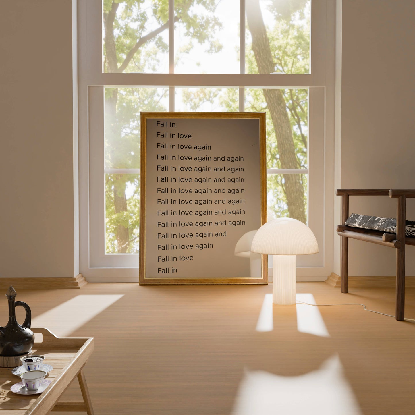 Inspirational Quote Text Typography Art Poster Frame