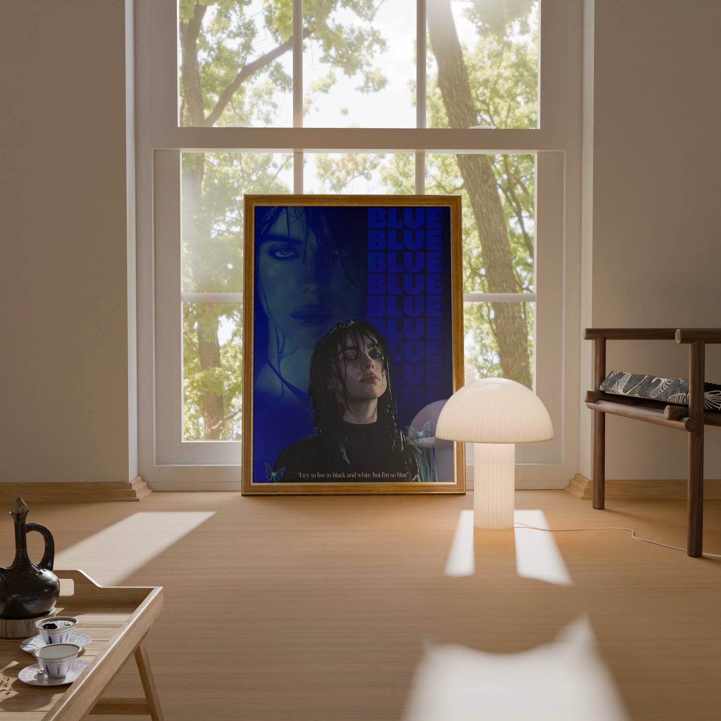 Billie Eilish Blue Song Frame