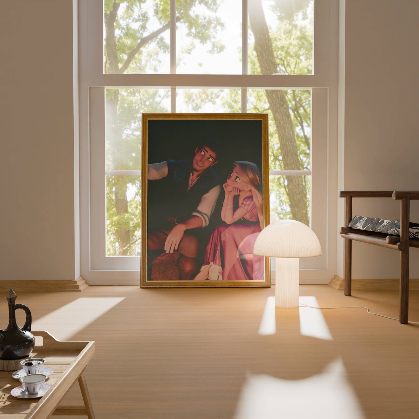 Rapunzel & Flynn Rider Disney Tangled Couple Art Photo Frame