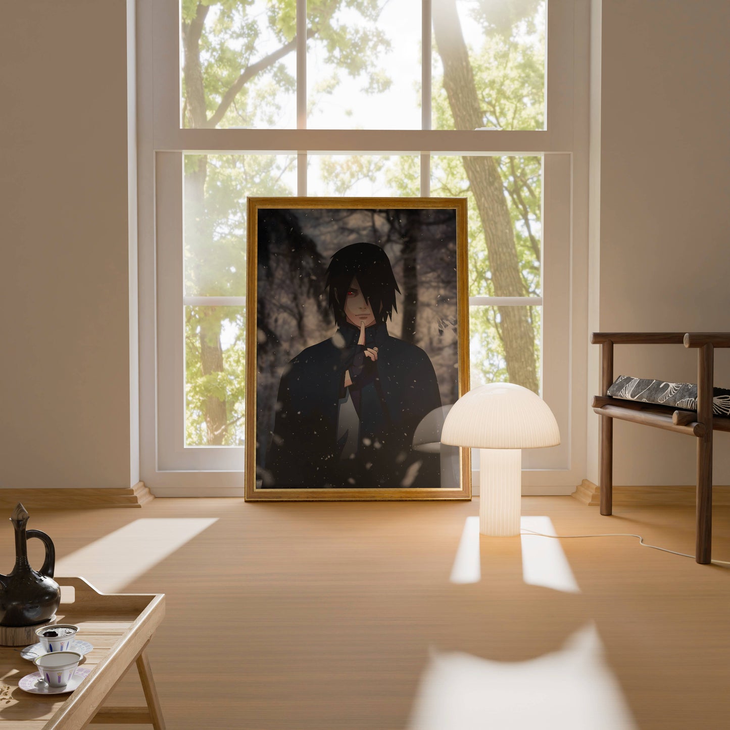Sasuke Uchiha Naruto Anime Art Poster Frame