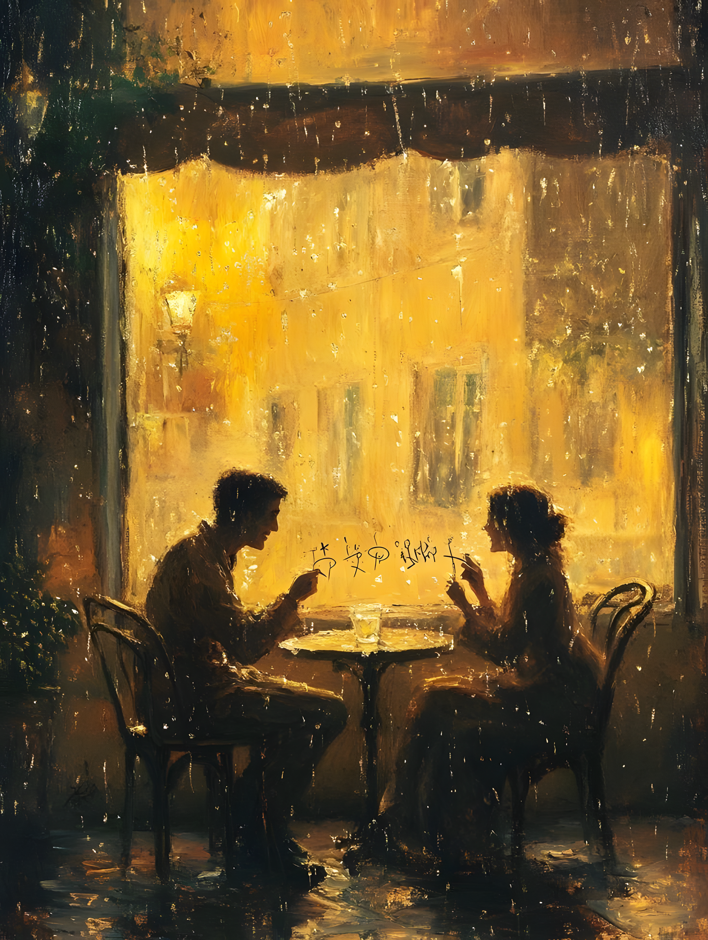 Golden Lamplight Reader Classic Oil Painting Frame