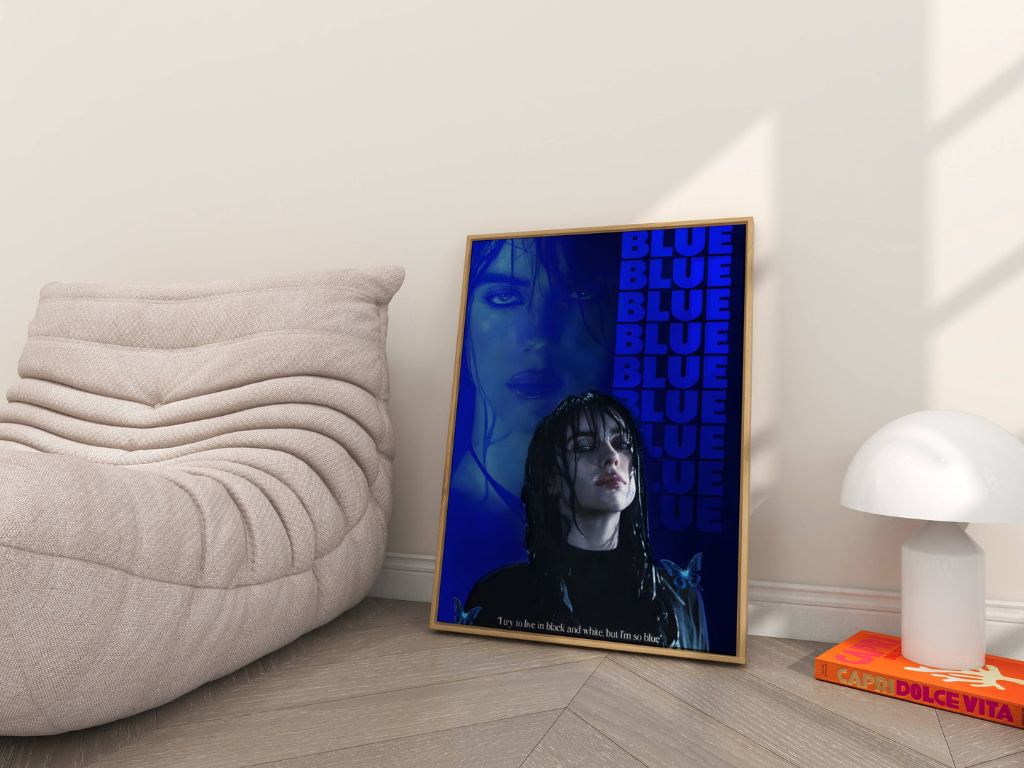 Billie Eilish Blue Song Frame