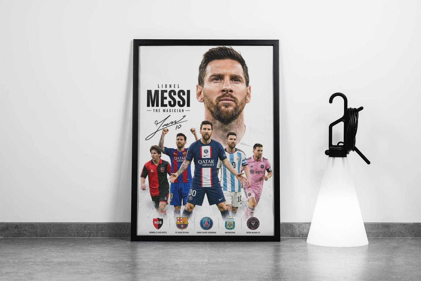 Messi Argentina Team Collage Art Print | Football Fan Wall Poster