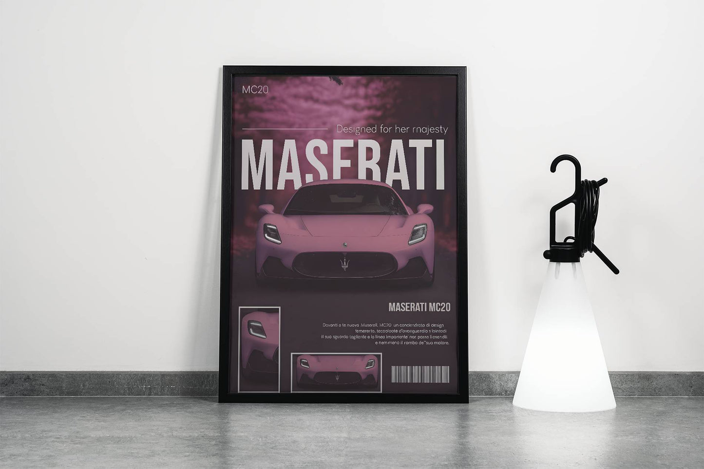 Maserati Car Poster Frame