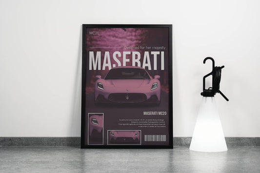 Maserati Car Poster Frame